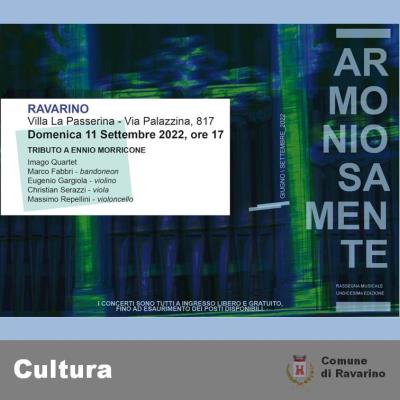 Armoniosamente. Tributo a Ennio Morricone, domenica 11 settembre 2022 - ore 17.00 foto 