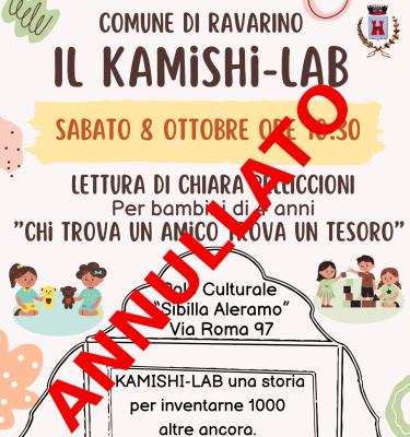 Rimandato a data da destinarsi il KAMISHI-LAB dell 8 ottobre foto 