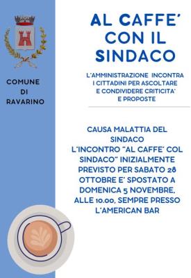 Al Caffè con il Sindaco - Comunicazione Importante foto 