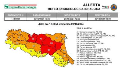AGGIORNAMENTO ALLERTA 20 OTTOBRE ORE 12.00 foto 